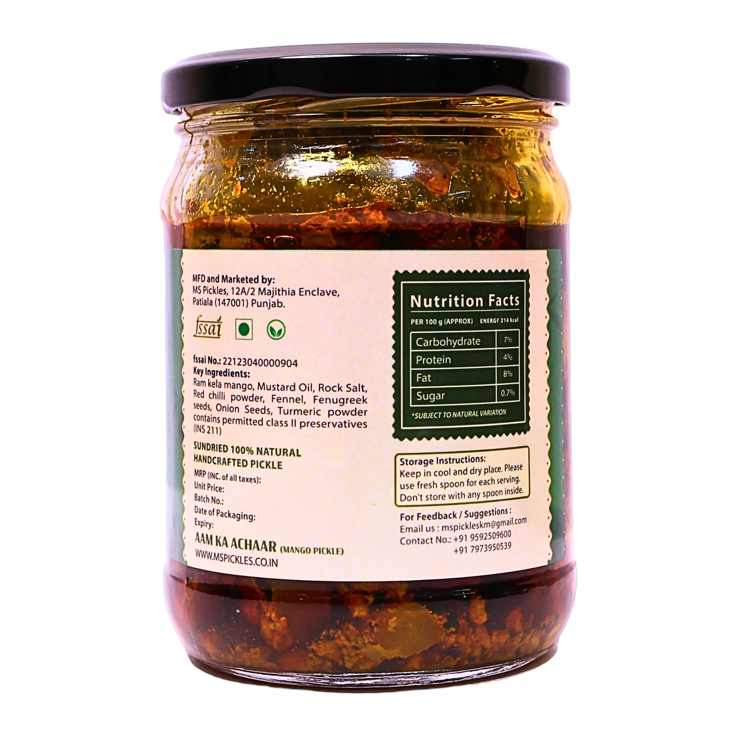 Homemade Aam Ka Achaar (Mango Pickle)