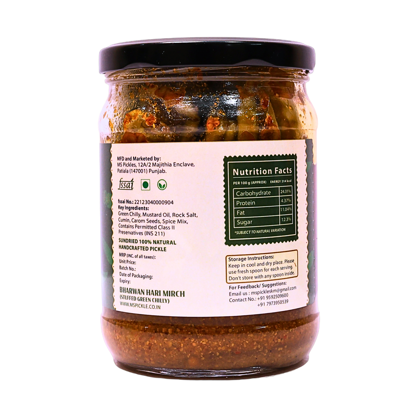 Homemade Bharwan Hari Mirch (Stuffed Green Chilli)
