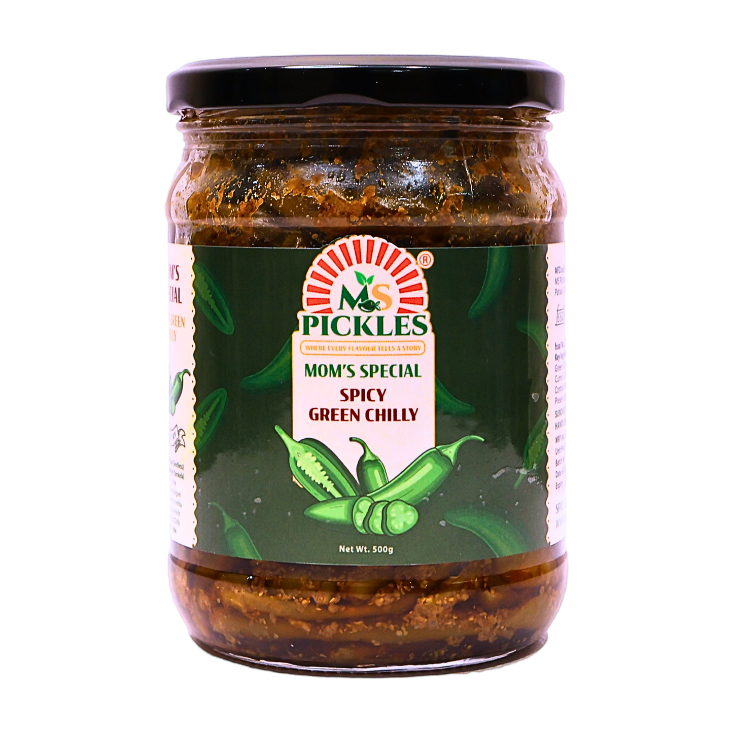 Homemade Spicy Green Chilli Pickle