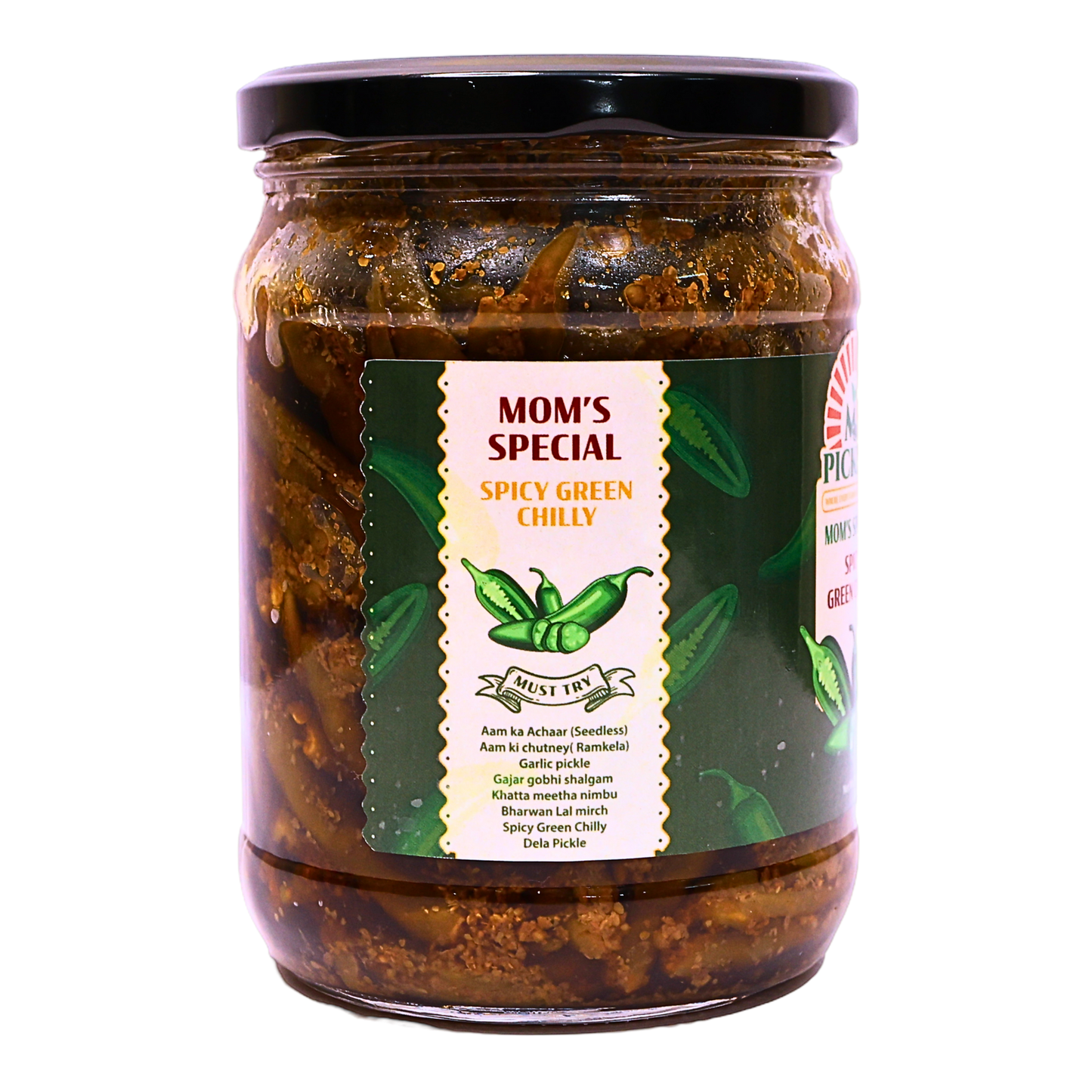 Homemade Spicy Green Chilli Pickle