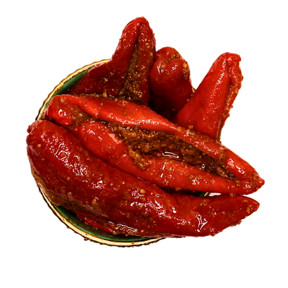 Homemade Bharwan Lal Mirch – Stuffed Red Chilli Pickle
