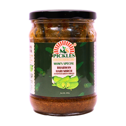 Homemade Bharwan Hari Mirch (Stuffed Green Chilli)