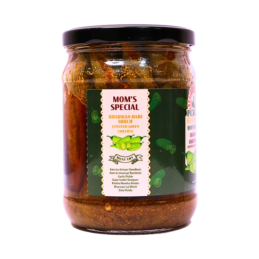 Homemade Bharwan Hari Mirch (Stuffed Green Chilli)