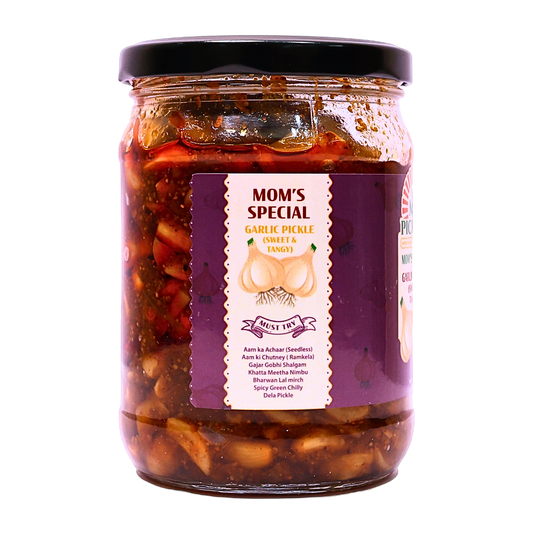 Homemade Garlic Pickle (Sweet & Tangy)