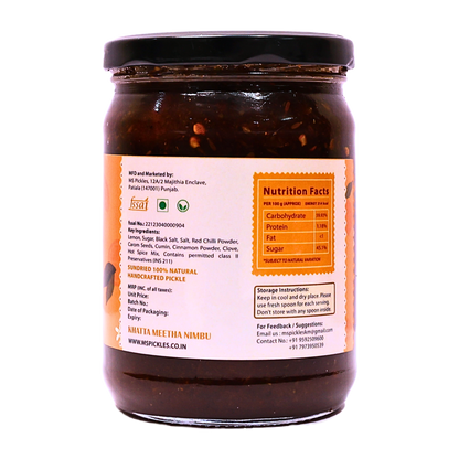 Khatta Meetha Nimbu (Lemon Pickle)